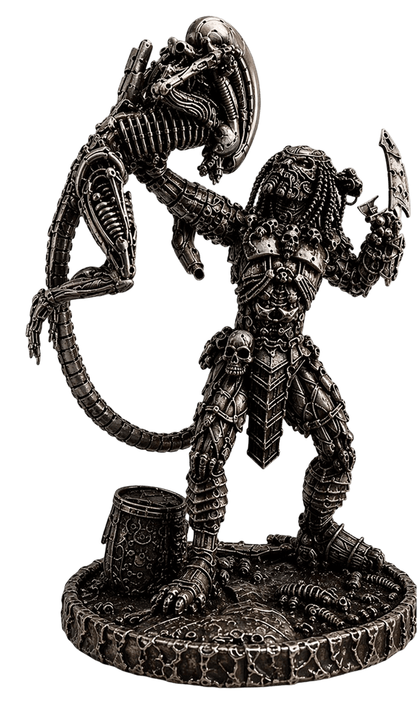 Intricate statue of battle scene