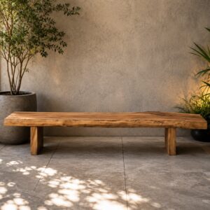 Live Edge Wooden Bench