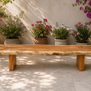 Live Edge Wooden Bench