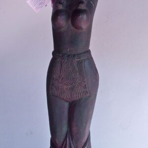 SITA walks on fire carved wood sculpture