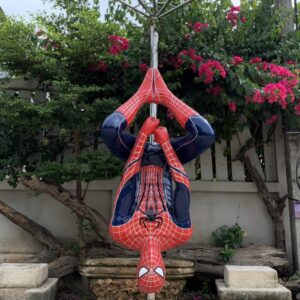 Resin life-size Spider-man with metal stand