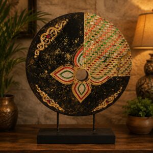Golden Mosaic Decorative Disc