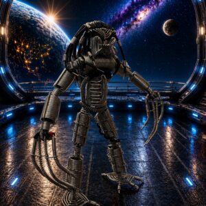 Predator Aluminum Wire Art Sculpture model
