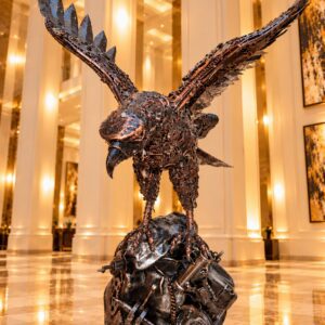 Soaring Eagle Metal Sculpture 1M